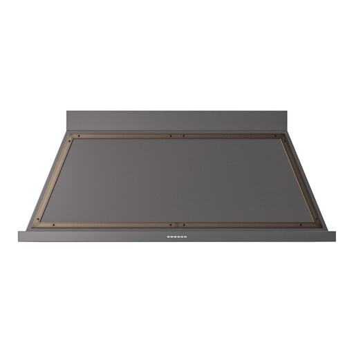 ILVE 60 Inch Nostalgie II Noblesse 600 CFM Wall Mount Matte Graphite Range Hood Burnished