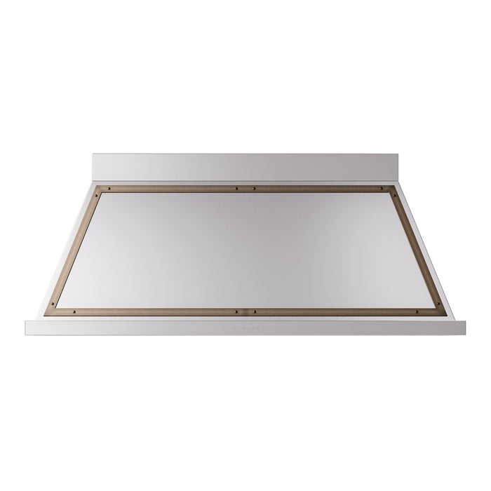 ILVE 60 Inch Nostalgie II Noblesse 600 CFM Wall Mount Stainless Steel Range Hood Burnished
