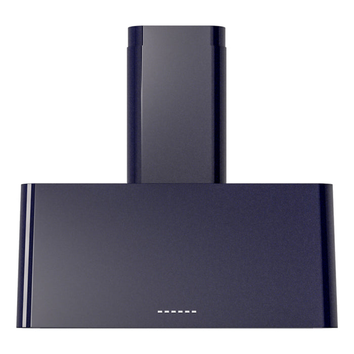 ILVE 60 Inch Nostalgie Wall Mount Range Hood Midnight Blue Front