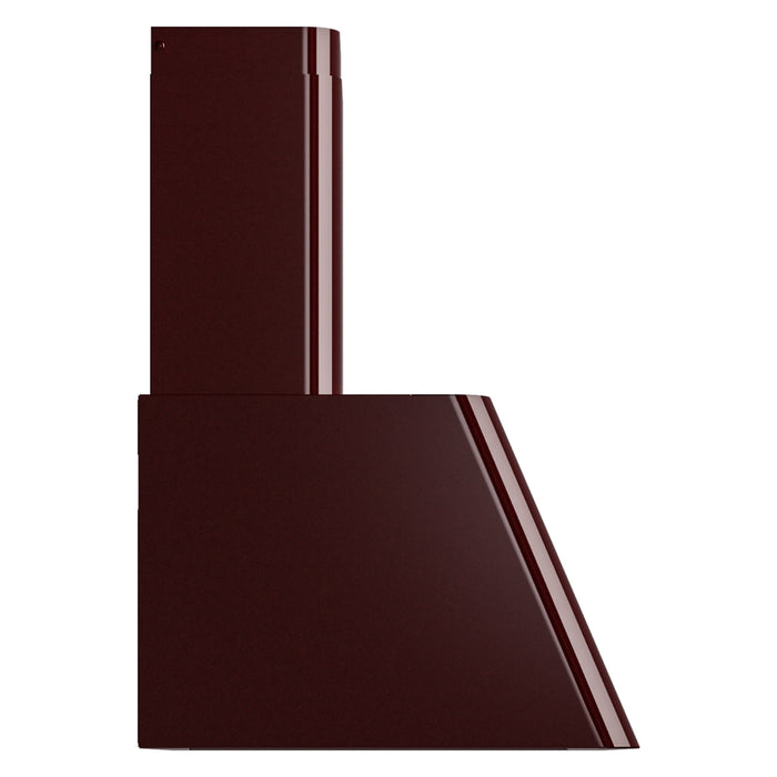 ILVE 60 Inch Nostalgie Wall Mount Range Hood Burgundy Side