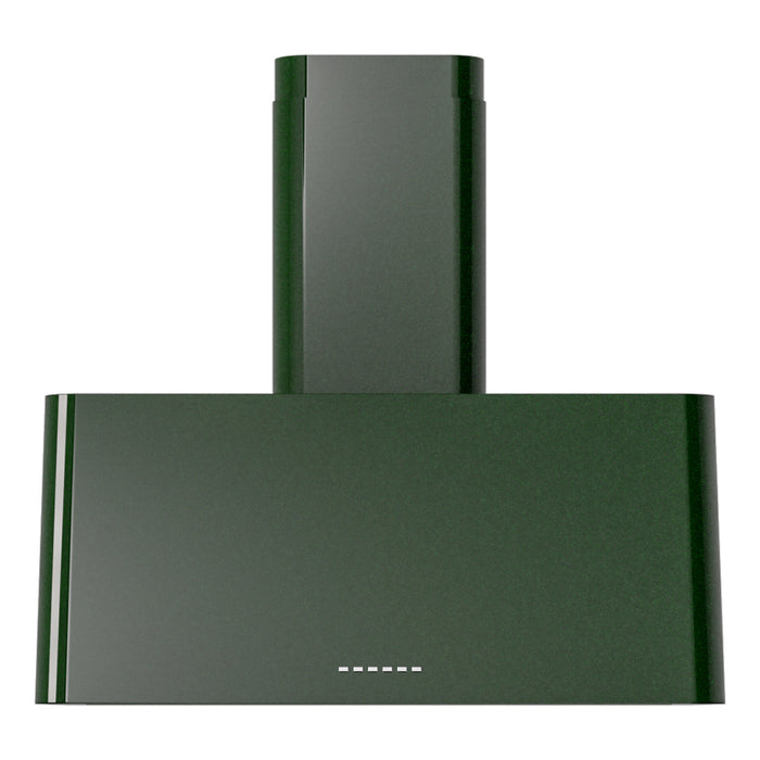 ILVE 60 Inch Nostalgie Wall Mount Range Hood Emerald Green Front