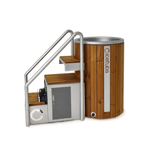 Icetubs IceBarrel - Immersion Tub, Thermowood & Stainless Cold Plunge Open