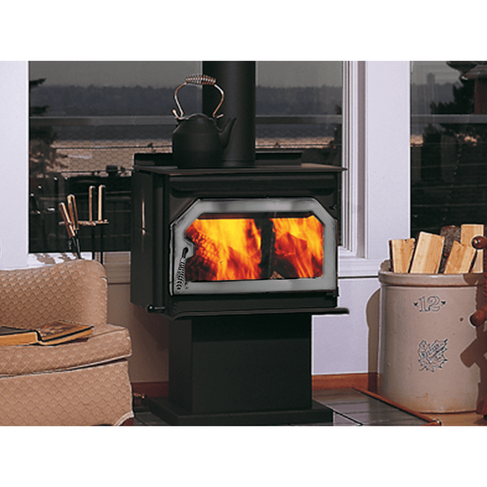 Ironstrike Striker Freestanding Wood-Burning Stove Attached