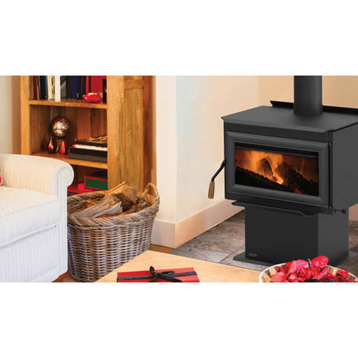 Ironstrike Tahoma 2100 Freestanding Wood-Burning Stove Attached