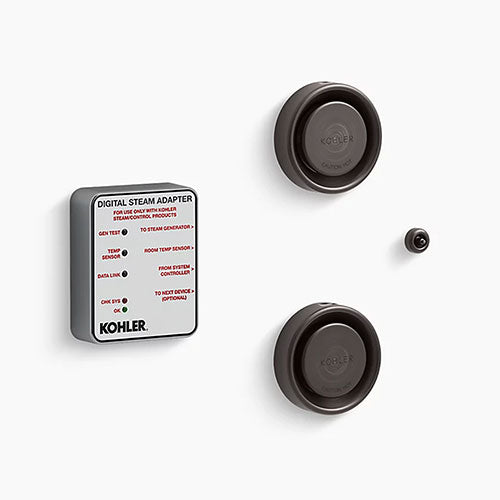 Kohler Invigoration Series Tandem Digital Steam Adapter Kit with Two Steam Heads, Temperature Sensor, Adapter Oil Rubbed Bronze