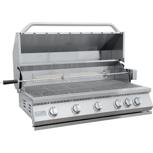 Kokomo Grills Stainless Steel 4 Burner BBQ Grill Rotisserie with grill