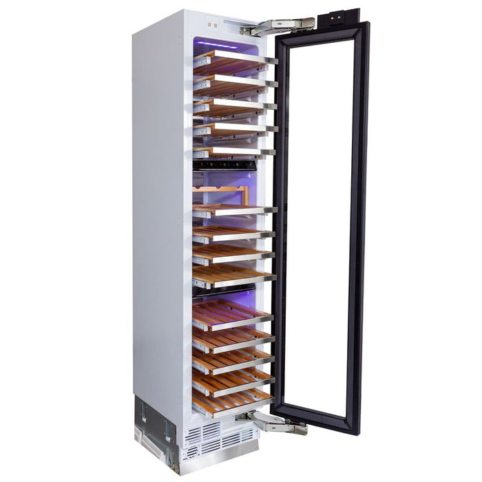 Kucht 18 Inch Built In Panel Ready Three Zones Tower Wine Cooler Side