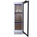 Kucht 24 Inch Built In Panel Ready Three Zones Tower Wine Cooler Open