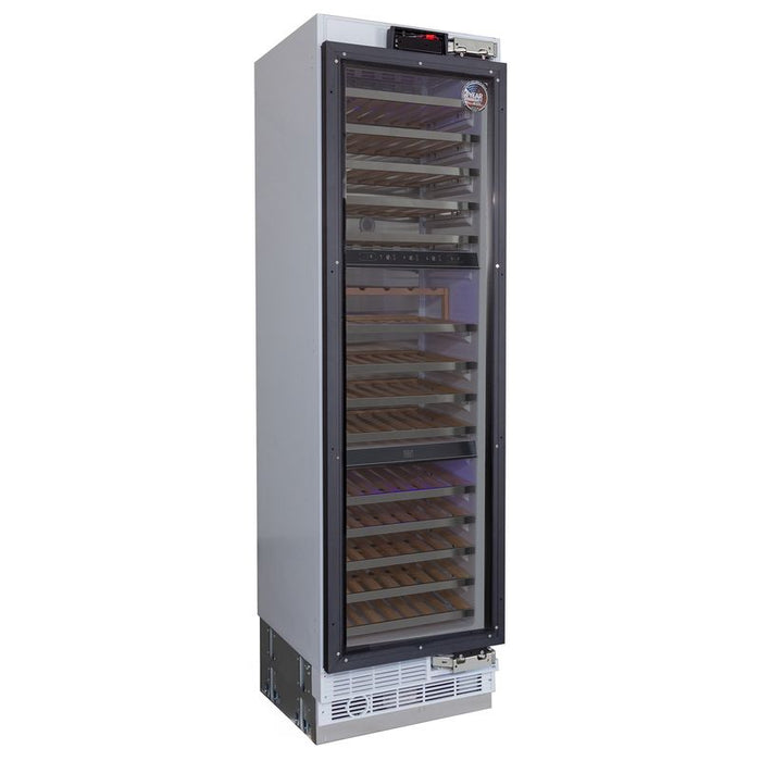 Kucht 24 Inch Built In Panel Ready Three Zones Tower Wine Cooler Side