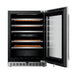 Kucht 24 Inch Dual Zone Under the Counter/Freestanding Stainless Steel Wine Cooler Open
