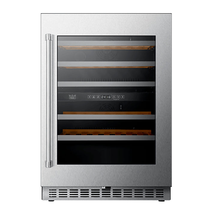Kucht 24 Inch Dual Zone Under the Counter/Freestanding Stainless Steel Wine Cooler Main