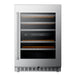 Kucht 24 Inch Dual Zone Under the Counter/Freestanding Stainless Steel Wine Cooler Main