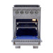 Kucht 24 Inch Professional KFX-X Series Gas Stainless Steel Range with Convection Oven Open