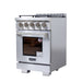 Kucht 24 Inch Professional KFX-X Series Gas Stainless Steel Range with Convection Oven Side