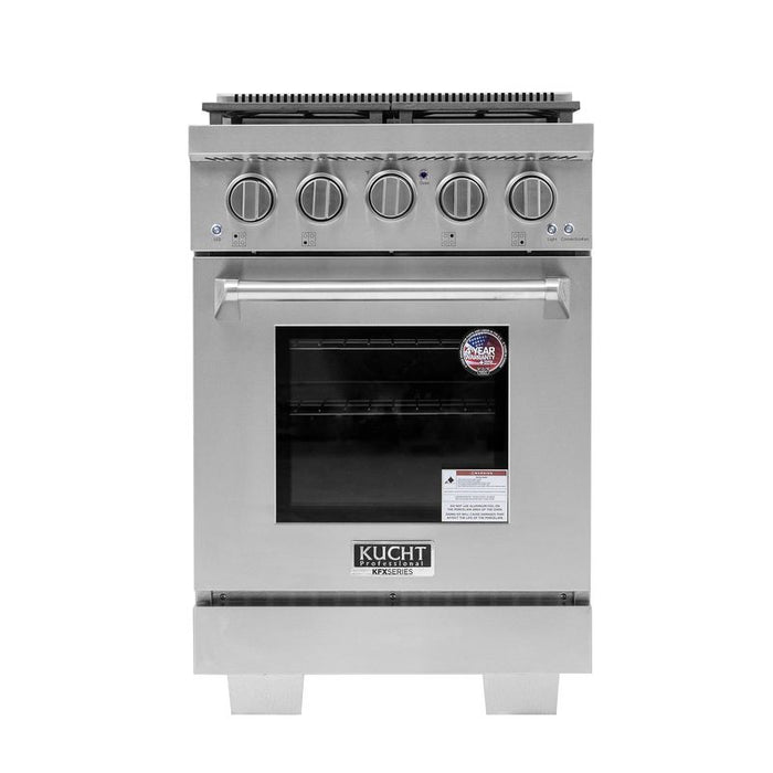 Kucht 24 Inch Professional KFX-X Series Gas Stainless Steel Range with Convection Oven Main