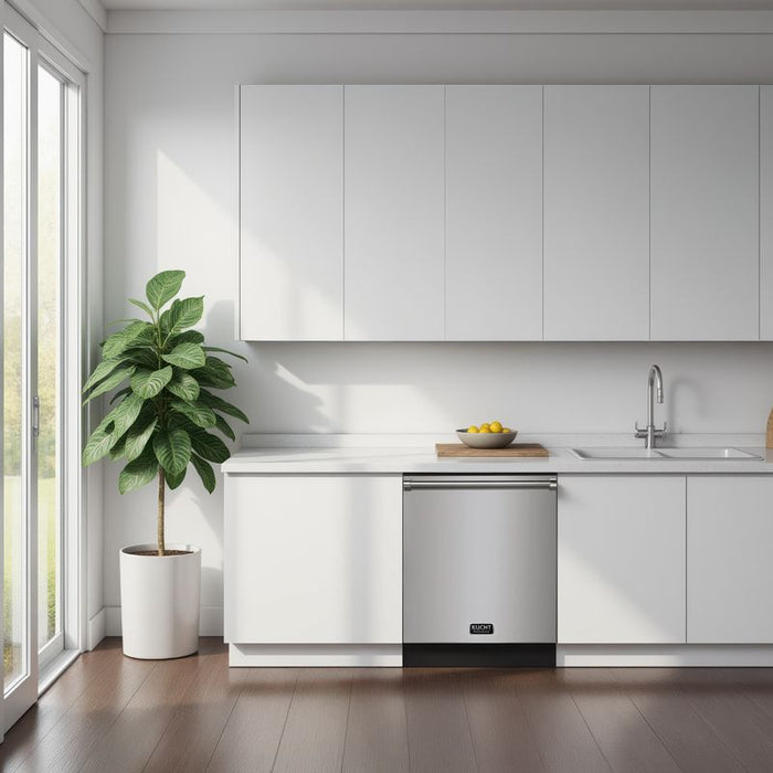 Kucht 24 Inch Top Control Built In Stainless Steel Dishwasher - K6502D Attached