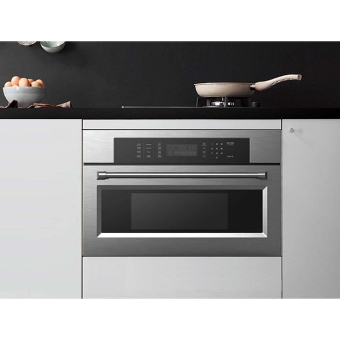 Kucht 30 Inch 1.6 Cu. Ft. Convection Stainless Steel Built In Microwave with Air Fryer Attached
