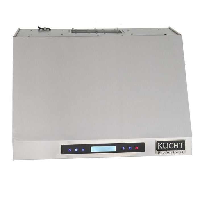 Kucht 30 Inch 900 CFM Stainless Steel Ducted Under Cabinet Range Hood with Push Button Controls Front
