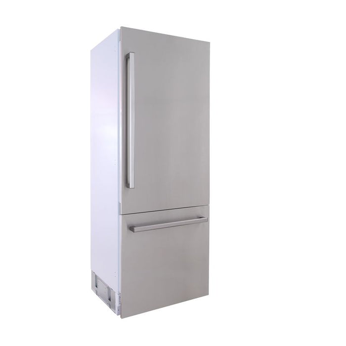 Kucht 30 Inch Built In Counter Depth Panel Ready Single Door Refrigerator with Bottom Freezer Side