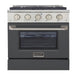 Kucht 30 Inch Pro-Style KDF Series Natural Gas Stainless Steel Dual Fuel Range with Grey Oven Door Main