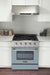 Kucht 30 Inch Pro-Style KDF Series Natural Gas Stainless Steel Dual Fuel Range with Light Blue Oven Door Attached