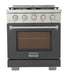 Kucht 30 Inch Professional KFX-X Series Liquid Propane Stainless Steel Range with Convection Oven in Gray Oven Door Main