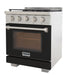 Kucht 30 Inch Professional KFX-X Series Natural Gas Stainless Steel Range with Convection Oven in Black Oven Door Side