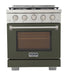 Kucht 30 Inch Professional KFX-X Series Natural Gas Stainless Steel Range with Convection Oven in Green Oven Door Main