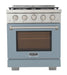 Kucht 30 Inch Professional KFX-X Series Natural Gas Stainless Steel Range with Convection Oven in Light Blue Oven Door Main