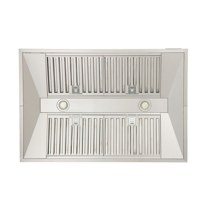 Kucht 36 Inch 900 CFM Stainless Steel Ducted Island Mount Range Hood with LCD display and Sensor Touch Controls Filter