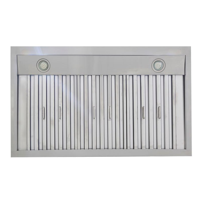 Kucht 36 Inch 900 CFM Stainless Steel Wall Mounted Range Hood with LCD Display, Sensor Touch Controls and Color Options Filter