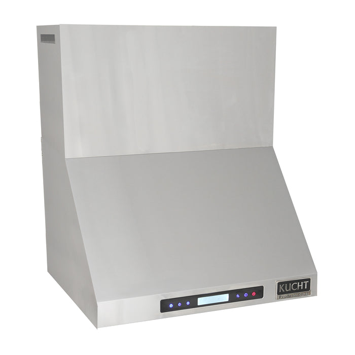 Kucht 36 Inch 900 CFM Stainless Steel Wall Mounted Range Hood with LCD Display and Sensor Touch Controls - KRH3621A Side