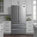 Kucht 36 Inch Counter Depth Stainless Steel French Door Refrigerator with Interior Ice Maker Attached