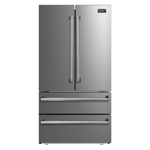 Kucht 36 Inch Counter Depth Stainless Steel French Door Refrigerator with Interior Ice Maker Main