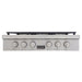 Kucht 36 Inch KFX Series Gas Range Top with Color Knobs Silver