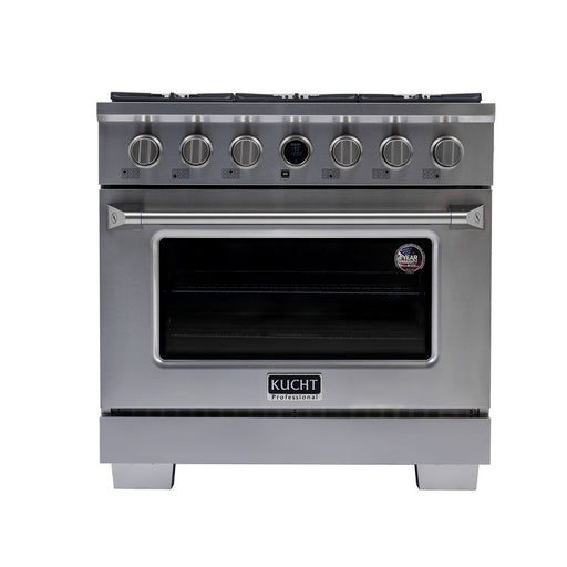 Kucht 36 Inch KX Series Gas Stainless Steel Door Dual Fuel Range with Digital Thermostat Main
