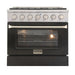 Kucht 36 Inch Pro-Class KDF Series Liquid Propane Gas Stainless Steel Dual Fuel Range with Black Oven Door Main