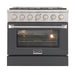 Kucht 36 Inch Pro-Class KDF Series Liquid Propane Gas Stainless Steel Dual Fuel Range with Grey Oven Door Main