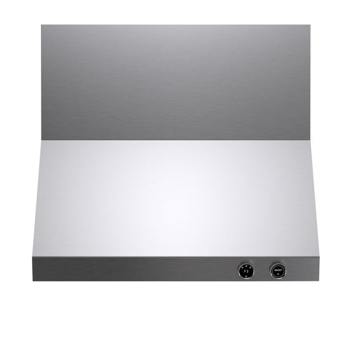 Kucht 36 Inch Pro-Style 900 CFM Classic Stainless Steel Wall Mounted Range Hood with Two Round Digital Dial Touchscreen Controls Main
