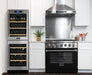 Kucht 36 Inch Professional 5.2 Cu. Ft. Natural Gas Stainless Steel Range with Sealed Burners and Convection Oven in Black Oven Door Attached