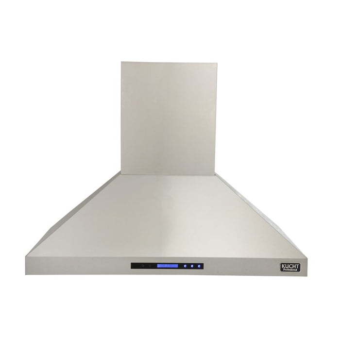 Kucht 48 Inch 1200 CFM Stainless Steel Ducted Island Mount Range Hood with LCD display and Sensor Touch Controls Main