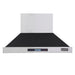Kucht 48 Inch 1200 CFM Stainless Steel Wall Mounted Range Hood with LCD Display, Sensor Touch Controls and Color Options Black