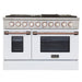 Kucht 48 Inch Pro-Style KDF Series Customized Natural Gas Stainless Steel Dual Fuel Range with White Oven Door RG Main