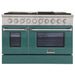Kucht 48 Inch Pro-Style KDF Series Natural Gas Stainless Steel Dual Fuel Range with Green Oven Door Main