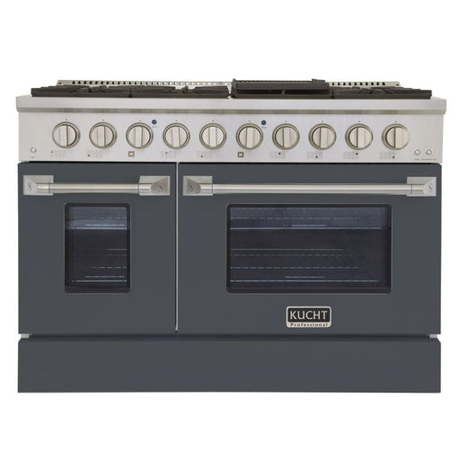 Kucht 48 Inch Pro-Style KDF Series Natural Gas Stainless Steel Dual Fuel Range with Grey Oven Door Main