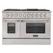 Kucht 48 Inch Pro-Style KDF Series Natural Gas Stainless Steel Dual Fuel Range with Silver Oven Door Main