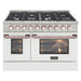 Kucht 48 Inch Professional KNG Series Customized Liquid Propane Gas Stainless Steel Range with White Oven Door RG Main