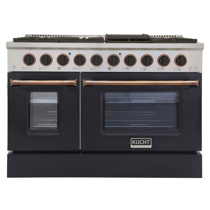 Kucht 48 Inch Professional KNG Series Customized Liquid Propane Gas Stainless Steel Range with Black Oven Door G Main