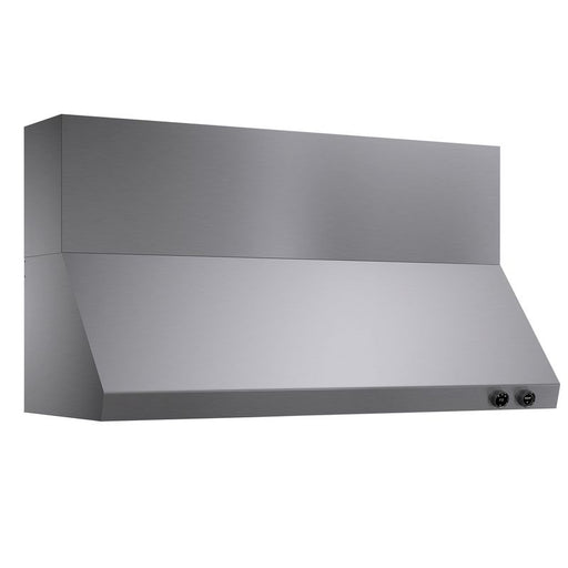 Kucht 60 Inch Pro-Style 1200 CFM Classic Stainless Steel Wall Mounted Range Hood with Two Round Digital Dial Touchscreen Controls Side