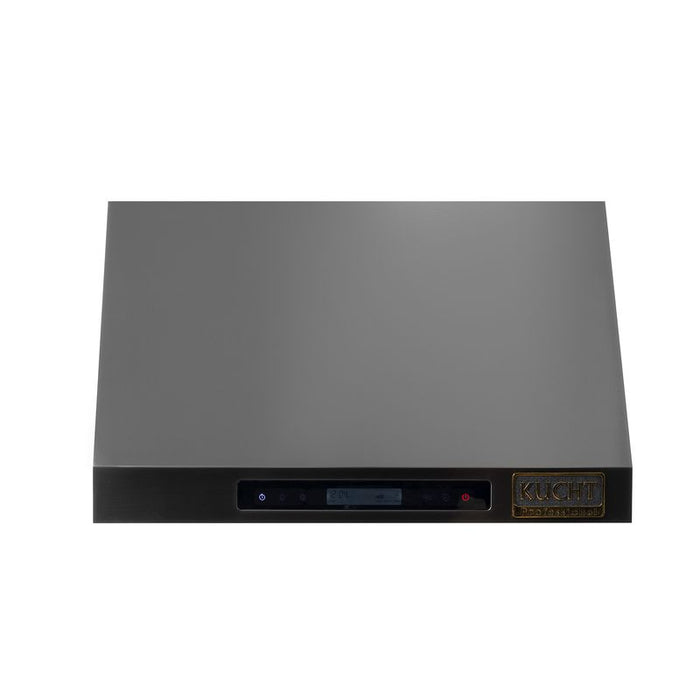 Kucht Gemstone 30 Inch 900 CFM Titanium Stainless Steel Ducted Under Cabinet Range Hood with LCD Display and Sensor Touch Controls Main